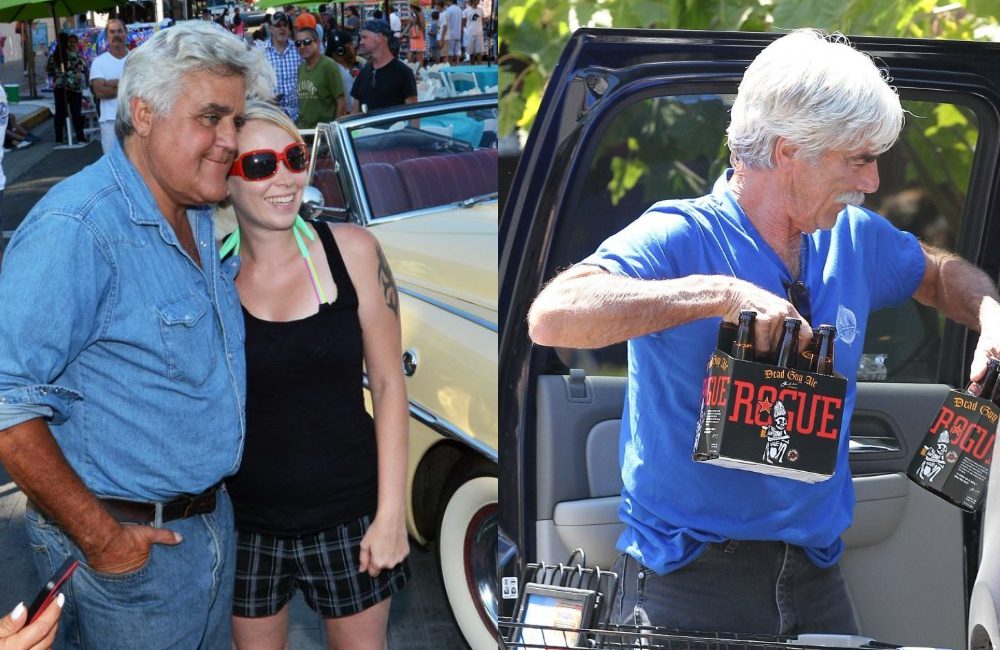 Jay Leno @Dan Holm / Shutterstock.com Sam Elliott @ConsensualSeth / Twitter.com