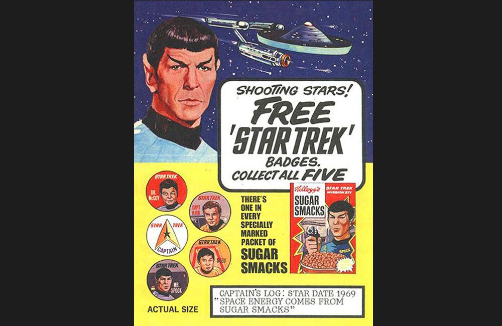 Kellogg's Sugar Smacks Star Trek Badges @davehuey847 / Pinterest.com